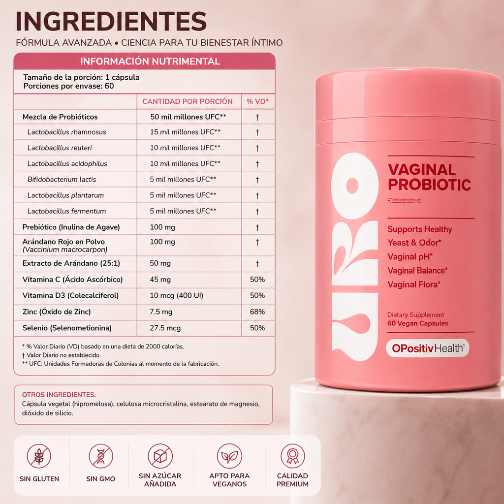 URO Probioticos Para La Salud Intima femenina